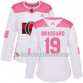 Naisten NHL Ottawa Senators Pelipaita Derick Brassard 19 Adidas 2017-2018 Valkoinen Vaaleanpunainen Fashion Authentic